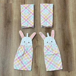 Kohl’s Celebrate Easter 100% Cotton Towels with Pastel Stripes Set of 4